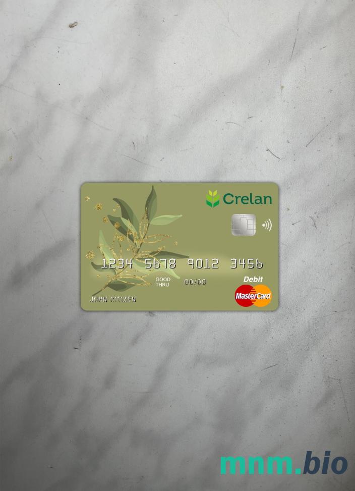 Belgium Crelan master card wygląd fotograficzny skan PSD + zdjęcie